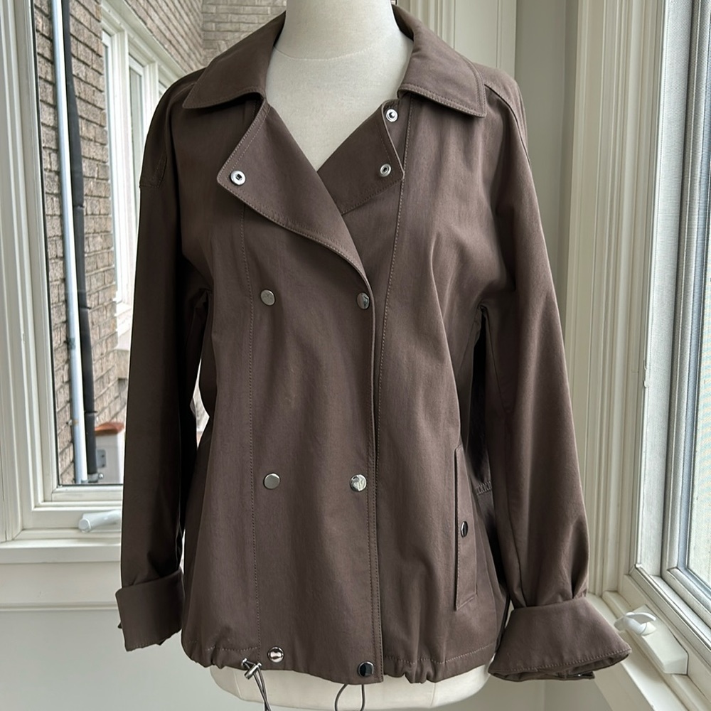 Lafayette 148 mocha brown light spring jacket